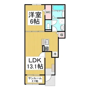 SPRING HILL B【1階】の間取り