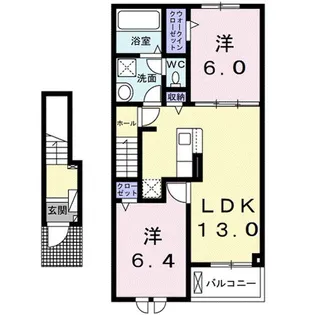 レジデンシア本原Ⅱ【2階】の間取り