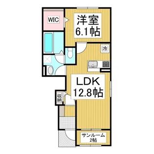 サニーテラスB【1階】の間取り