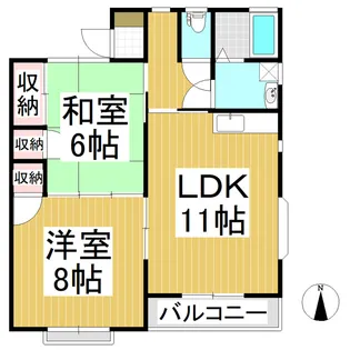 高和ハイツ1【201号室】の間取り