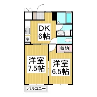 ソレイユコヤマ【202号室】の間取り