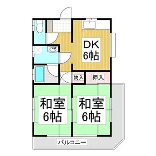 矢崎マンション【3号室】の間取り
