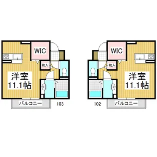 コベント・ガーデン【103号室】の間取り