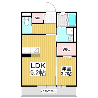 ウィズハイムのみぞ【203号室】の間取り