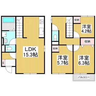 長野県松本市開智3丁目【一戸建】の間取り