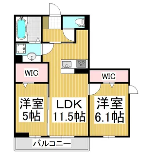 コンフォーティア飯田白山町 B棟【101号室】の間取り