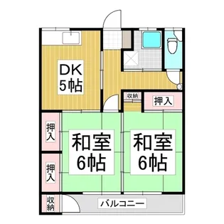 花仙荘【J号室】の間取り