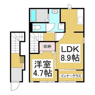 EXCEED南松本【205号室】の間取り