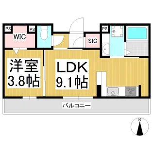 casa espoir【202号室】の間取り