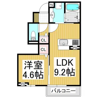 ベルコリーヌ783 E棟【101号室】の間取り
