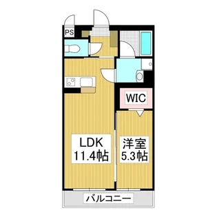 コンフォーティア伊那中央A【407号室】の間取り