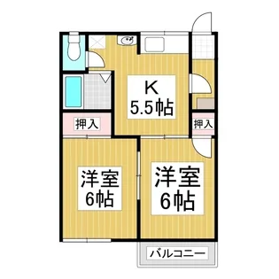 メイコーヒルズC棟【201号室】の間取り