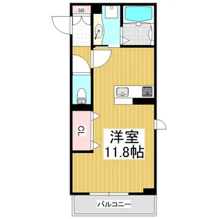 コンフォーティア信大東【101号室】の間取り