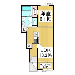 ラ・フェリーチェ Ⅰ【1階】の間取り