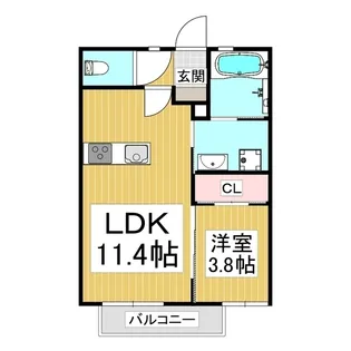 メゾンU宮ノ上【2階】の間取り
