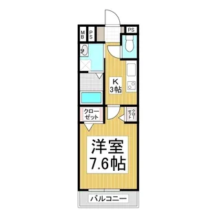 コンフォーティア城南B棟【105号室】の間取り