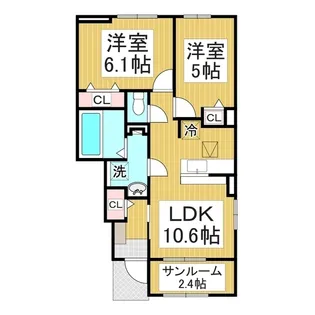 ベルデ・S【1階】の間取り