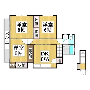 長野県諏訪市中洲【アパート】の間取り