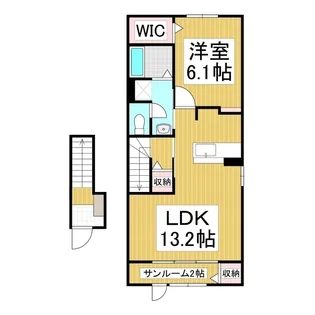 トランスミットⅡ【202号室】の間取り