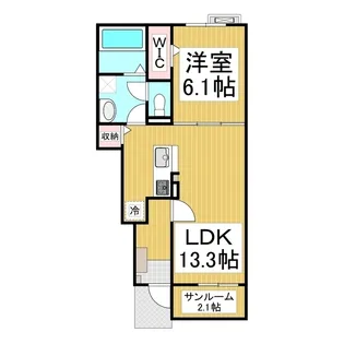 プリヴェール【1階】の間取り