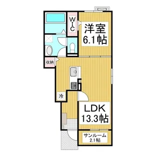 プリヴェール【1階】の間取り