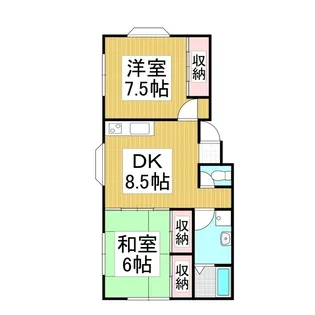 コーポ藤森【B-2号室】の間取り