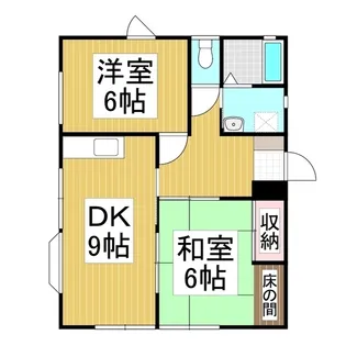 ラフォーレちの【201号室】の間取り