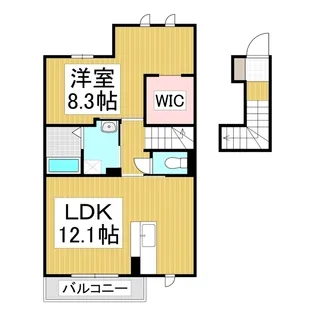 Terres d'etoiles(テール デトワール)Ⅰ【202号室】の間取り
