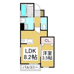 ヒルサイドテラス伊那中央B【102号室】の間取り