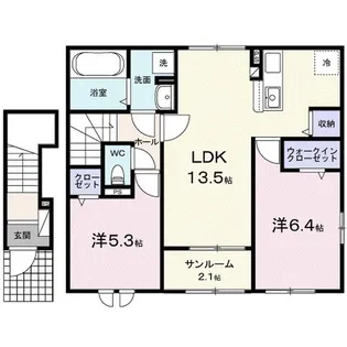 プラーム小諸Ⅱ【2階】の間取り