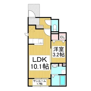 ル・フランⅡ【1階】の間取り