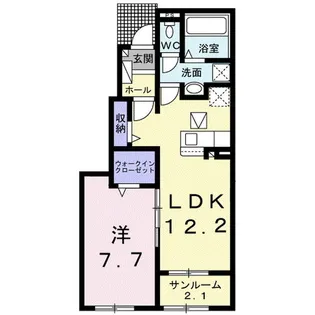ヴィアラッテァ【1階】の間取り
