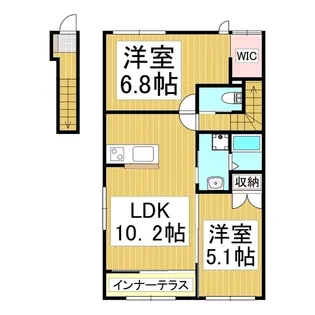 パインフィールド【2階】の間取り