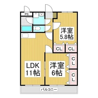 アイランドコート【202号室】の間取り