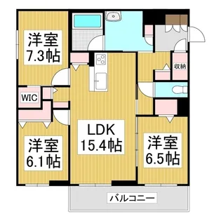 シャーメゾンステージ筑摩【2階】の間取り