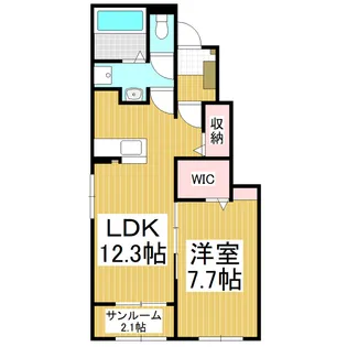 セレーノ伊那Ⅲ【105号室】の間取り