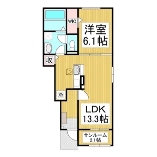 ヤマヨハイツ【103号室】の間取り
