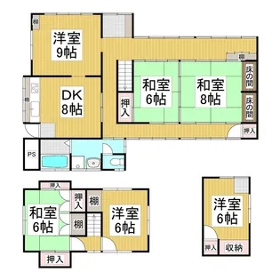 長野県木曽郡大桑村野尻【一戸建】の間取り