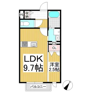 ソラリス【202号室】の間取り