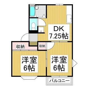 ハイム72 B棟【2階】の間取り