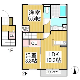 LIEN N棟【2階】の間取り
