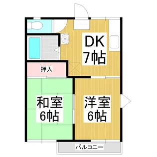 フォーブルなつめ B棟【203号室】の間取り
