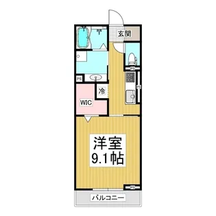 Primrose IIDA【302号室】の間取り