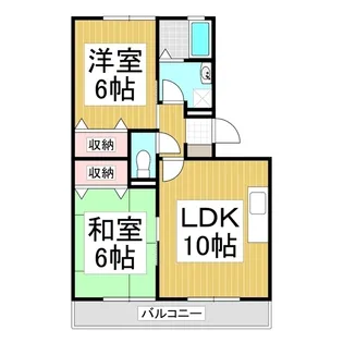 シャイニングビレッジ浜Ⅱ【202号室】の間取り