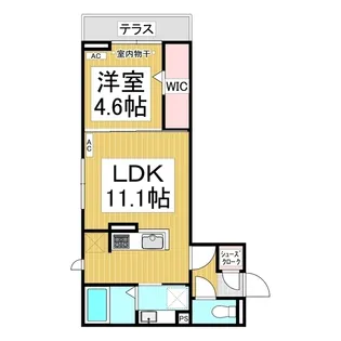 セレーノヴィータ中御所【1階】の間取り