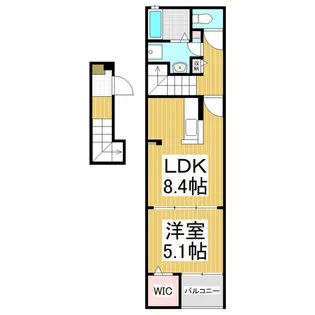 フローラル A【206号室】の間取り