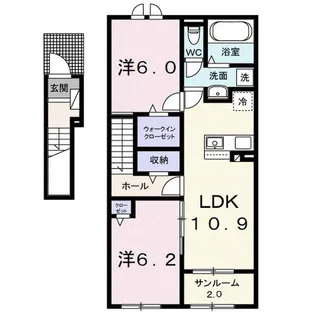 メゾン・エイトピークスA【2階】の間取り