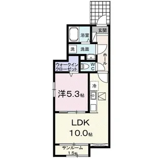 プラーム上田Ⅱ【1階】の間取り