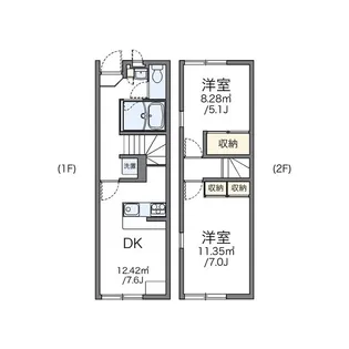 レオパレスパークハイム【102号室】の間取り