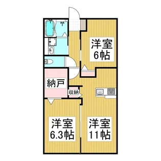 kensou's bright【202号室】の間取り